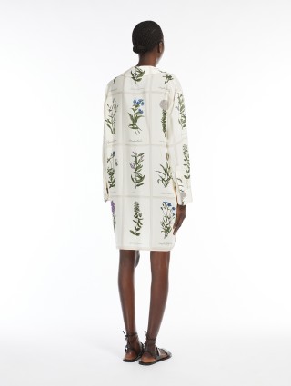 Молочное платье Weekend Max Mara из шелкового крепдешина: фото 2 - Invogue