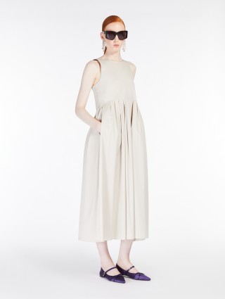 Кремовое платье Max Mara из поплина: фото 1 - Invogue