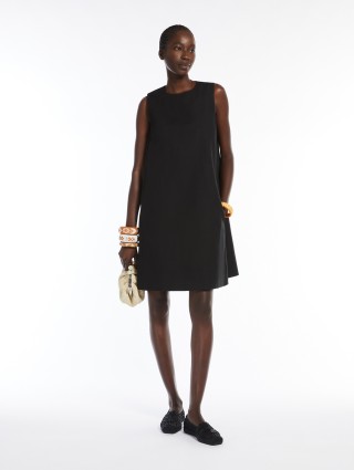 Черное платье Weekend Max Mara из хлопка и льна: фото 1 - Invogue