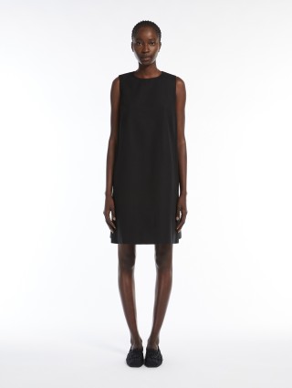 Черное платье Weekend Max Mara из хлопка и льна: фото 3 - Invogue