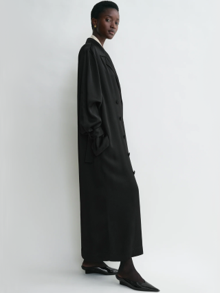 Чорна сукня Totême атласна: фото 3 - Invogue