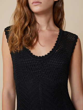 Черное платье PennyBlack с вязаным узором: фото 5 - Invogue