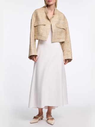 Белое платье DOROTHEE SCHUMACHER из эластичного хлопка: фото 1 - Invogue