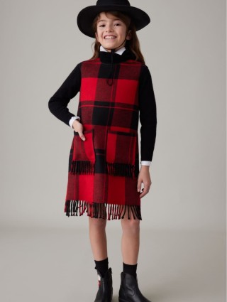 Красное платье IL GUFO в клетку: фото 1 - Invogue