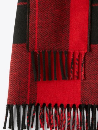 Красное платье IL GUFO в клетку: фото 3 - Invogue