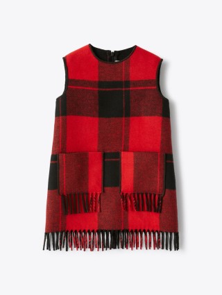 Красное платье IL GUFO в клетку: фото - Invogue