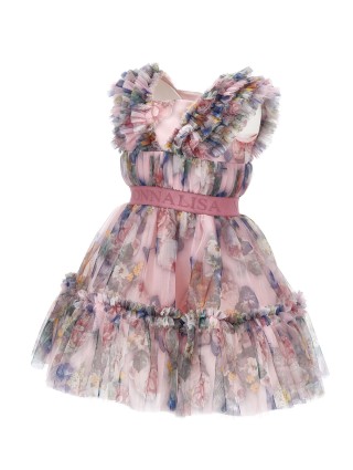 Рожева сукня MONNALISA з квітковим принтом: фото 2 - Invogue