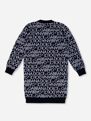 Сукня DOLCE&GABBANA з вовни з принтом у вигляді логотипу: фото 1 - Invogue