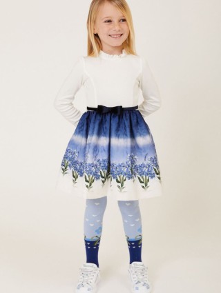 Платье MONNALISA с цветочным принтом: фото 1 - Invogue