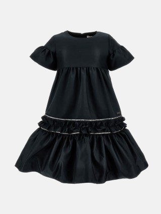 Чорна сукня MONNALISA зі стразами: фото - Invogue