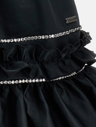 Чорна сукня MONNALISA зі стразами: фото 5 - Invogue