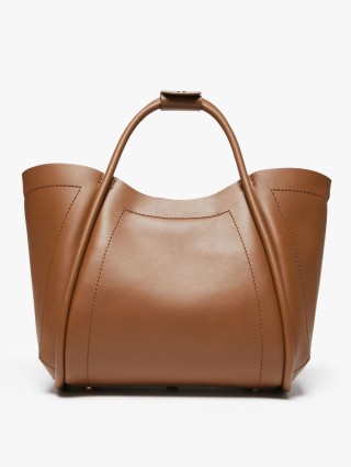 Коричнева сумка Max Mara Small Marine зі шкіри: фото 2 - Invogue