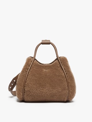 Коричневая сумка Small Teddy fabric Marine из бленда шерсти и шелка: фото 1 - Invogue
