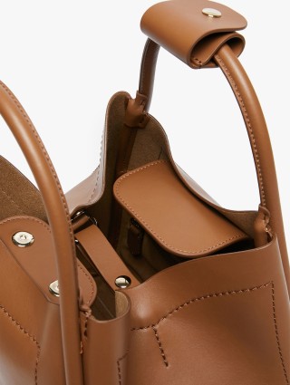 Коричневая сумка Max Mara из гладкой кожи: фото 5 - Invogue