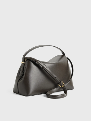 Коричневая сумка Totême кожаная: фото 3 - Invogue