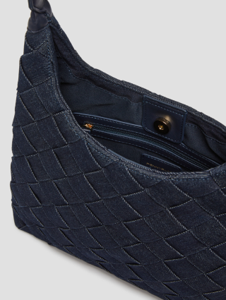 Темно-синяя сумка PennyBlack с плетением: фото 4 - Invogue