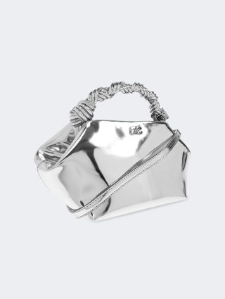 Сіра сумка GANNI зі шкіри: фото 3 - Invogue