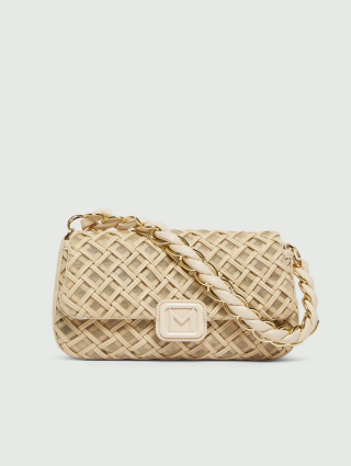 Бежевая сумка MARELLA с эмблемой: фото - Invogue