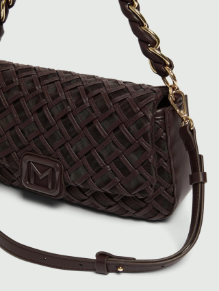 Темно-коричнева сумка MARELLA з емблемою: фото 3 - Invogue