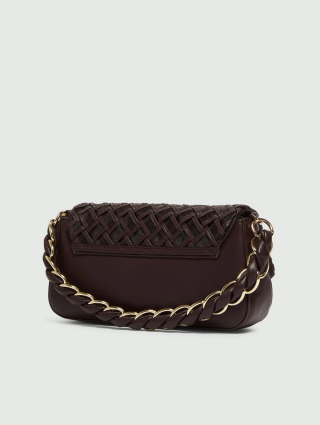 Темно-коричнева сумка MARELLA з емблемою: фото 2 - Invogue