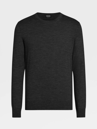 Чорний джемпер Zegna з бленду кашеміру та шовку: фото - Invogue