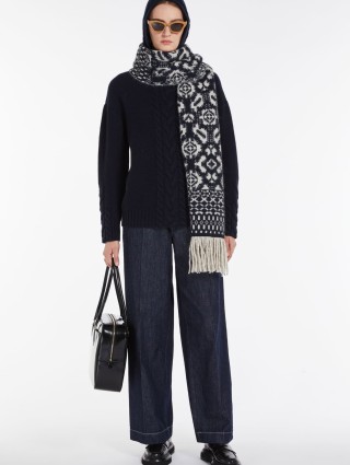 Тёмно-синий свитер MAX MARA: фото 4 - Invogue