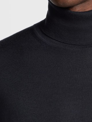 Темно-синий гольф Zegna из бленда кашемира и шелка: фото 3 - Invogue