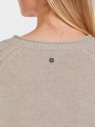 Бежевый свитер MARC CAIN: фото 4 - Invogue