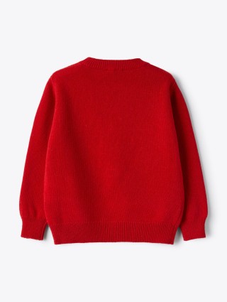 Красный свитер IL GUFO из шерсти с узором: фото 2 - Invogue