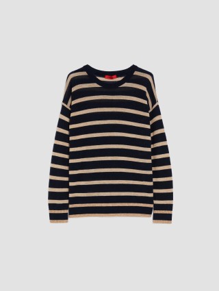 Темно-синий свитер Max&Co из легкого трикотажа: фото - Invogue