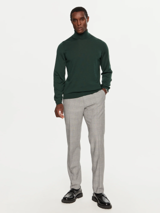 Зеленый гольф BOSS из шерсти: фото 2 - Invogue