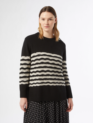 Чорний светр Marina Rinaldi вовняний: фото 1 - Invogue