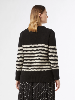 Чорний светр Marina Rinaldi вовняний: фото 2 - Invogue