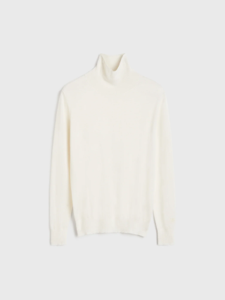 Белый свитер Totême из смеси шерсти и шелка: фото - Invogue