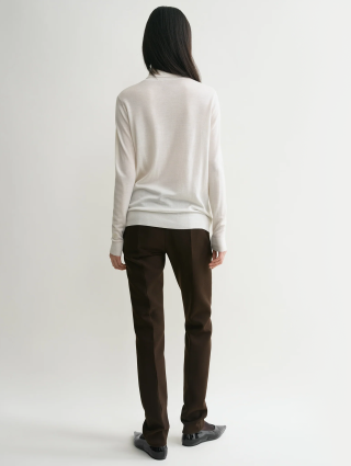 Белый свитер Totême из смеси шерсти и шелка: фото 3 - Invogue