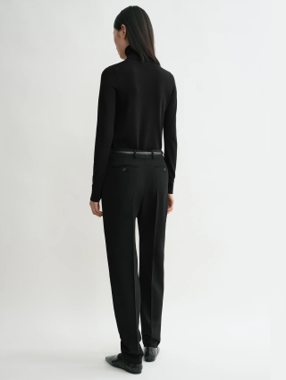 Черный свитер Totême из смеси шерсти и шелка: фото 3 - Invogue