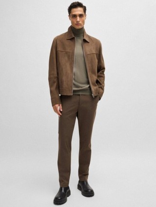 Зеленый гольф BOSS из шерсти: фото 3 - Invogue