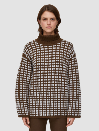 Бежевий светр Joseph з високий горлом: фото 1 - Invogue