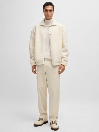 Белый гольф BOSS из шерсти: фото 3 - Invogue