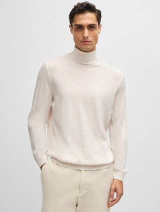 Белый гольф BOSS из шерсти: фото 1 - Invogue