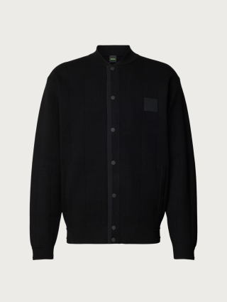 Чорна куртка Boss трикотажна: фото - Invogue