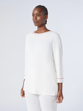 Молочный свитшот Marina Rinaldi из смеси вискозы: фото 2 - Invogue