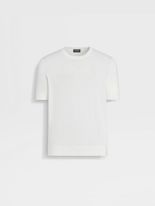 Белая футболка ZEGNA хлопковая: фото - Invogue