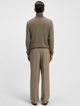 Коричневый свитер BOSS из шерсти: фото 3 - Invogue