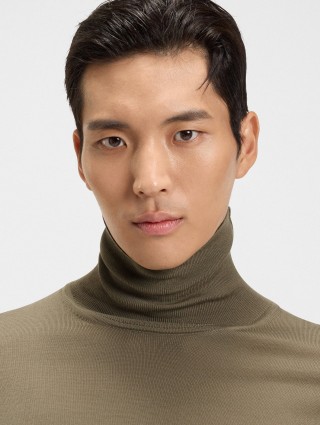 Коричневый свитер BOSS из шерсти: фото 4 - Invogue