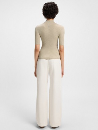 Бежевый свитер BOSS из натуральной шерсти: фото 3 - Invogue