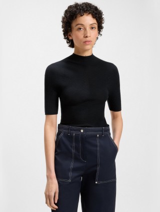 Темно-синій светр BOSS з натуральної вовни: фото 2 - Invogue