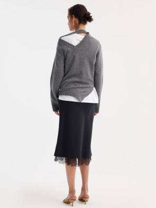 Серый свитер Róhe из шерсти и кашемира: фото 3 - Invogue