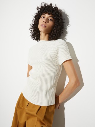 Молочний светр MAX&CO у рубчик: фото 2 - Invogue