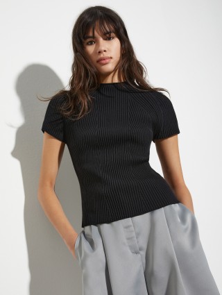 Темно-серый свитер MAX&CO в рубчик: фото 2 - Invogue